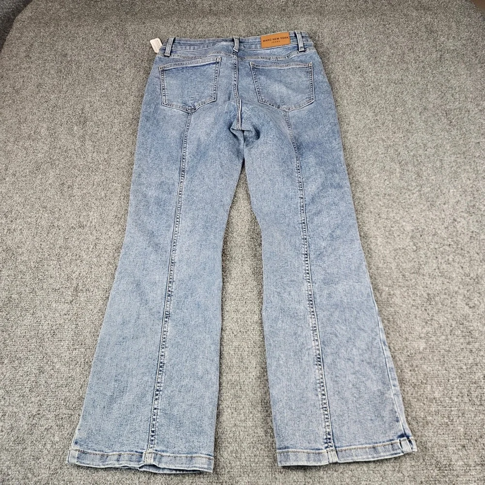Marc New York High Rise‎ Flare Jeans Medium Wash Front Seam 8P NWT
